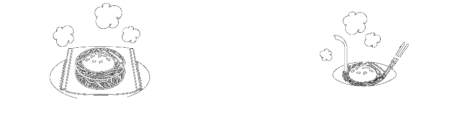 電子レンジでチンして、熱湯を注いでまぜるだけ！！